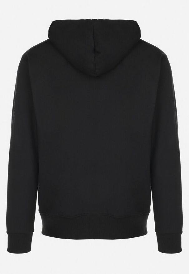 Born2be - Czarna Rozpinana Bluza z Kapturem i Ściągaczami Acatria. Okazja: na co dzień. Typ kołnierza: kaptur. Kolor: czarny. Styl: casual