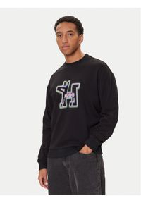 Hugo - HUGO Bluza Newirex 50549213 Czarny Regular Fit. Kolor: czarny. Materiał: bawełna