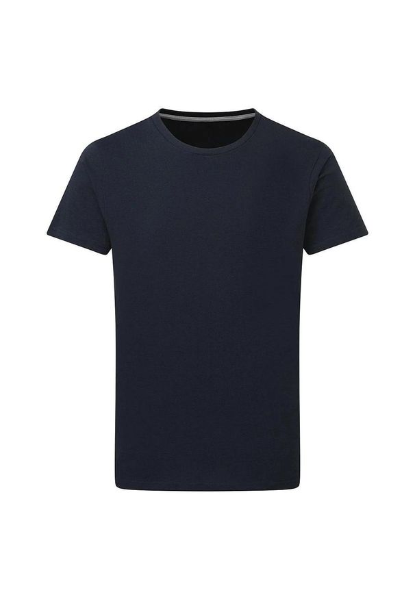 SG - Męska Koszulka Z Doskonałym Nadrukiem. Kolor: niebieski. Wzór: nadruk. Sport: turystyka piesza