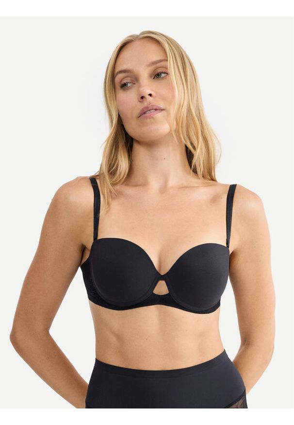 Triumph Biustonosz balkonetka Comfort Contour 10226400 Czarny. Kolor: czarny. Materiał: syntetyk