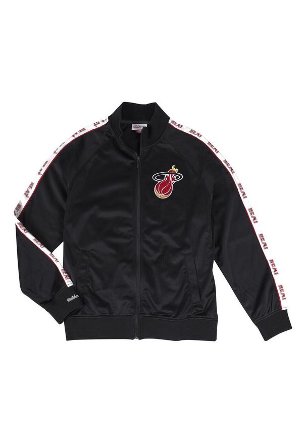 Mitchell & Ness - Kurtka z dresu Miami Heat San Antonio. Kolor: czarny. Materiał: dresówka. Sport: koszykówka