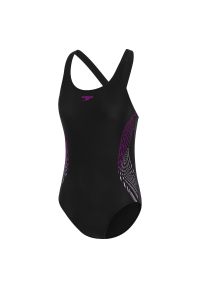 Dziecięcy 1-częściowy kostium kąpielowy Speedo Eco Placem Muscleb. Kolor: czarny, różowy, wielokolorowy