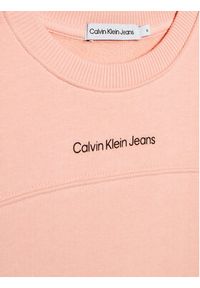 Calvin Klein Jeans Sukienka dzianinowa IG0IG01671 Różowy Regular Fit. Kolor: różowy. Materiał: bawełna