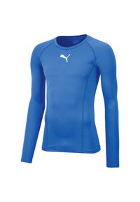 Koszulka do piłki nożnej męska Puma Liga Baselayer Tee LS. Kolor: niebieski. Sport: piłka nożna #1