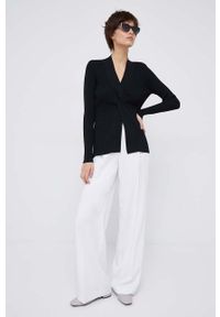 Sisley sweter damski kolor czarny lekki. Kolor: czarny. Materiał: dzianina. Długość rękawa: długi rękaw. Długość: długie #4