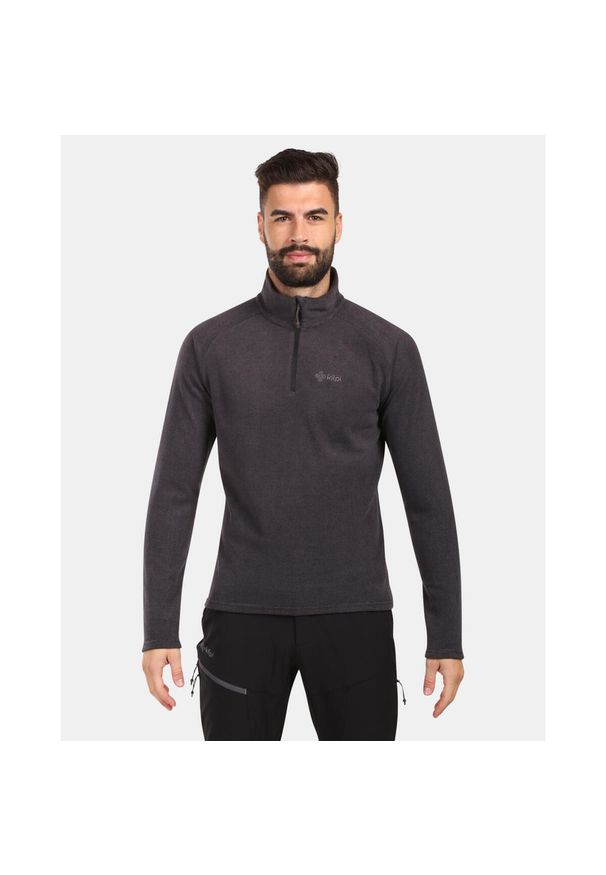 Męska polarowa warstwa środkowa Kilpi ALMERI-M. Kolor: czarny. Materiał: polar. Sezon: zima. Sport: narciarstwo