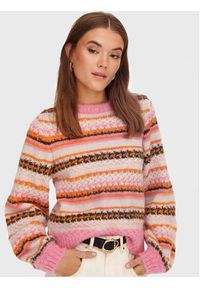 only - ONLY Sweter Mabel 15272599 Kolorowy Regular Fit. Materiał: syntetyk. Wzór: kolorowy #7