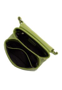 Wittchen - Damska torebka skórzana dwukomorowa mała zielona. Kolor: zielony. Wzór: gładki, aplikacja. Materiał: skórzane. Rozmiar: małe. Styl: casual, elegancki. Rodzaj torebki: na ramię #3