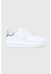 Karl Lagerfeld Buty skórzane KL52531.01S kolor biały. Nosek buta: okrągły. Zapięcie: sznurówki. Kolor: biały. Materiał: skóra #1