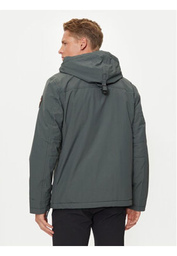 Napapijri Kurtka anorak Rainforest Pocket 2 NP0A4GMD Zielony Regular Fit. Kolor: zielony. Materiał: syntetyk