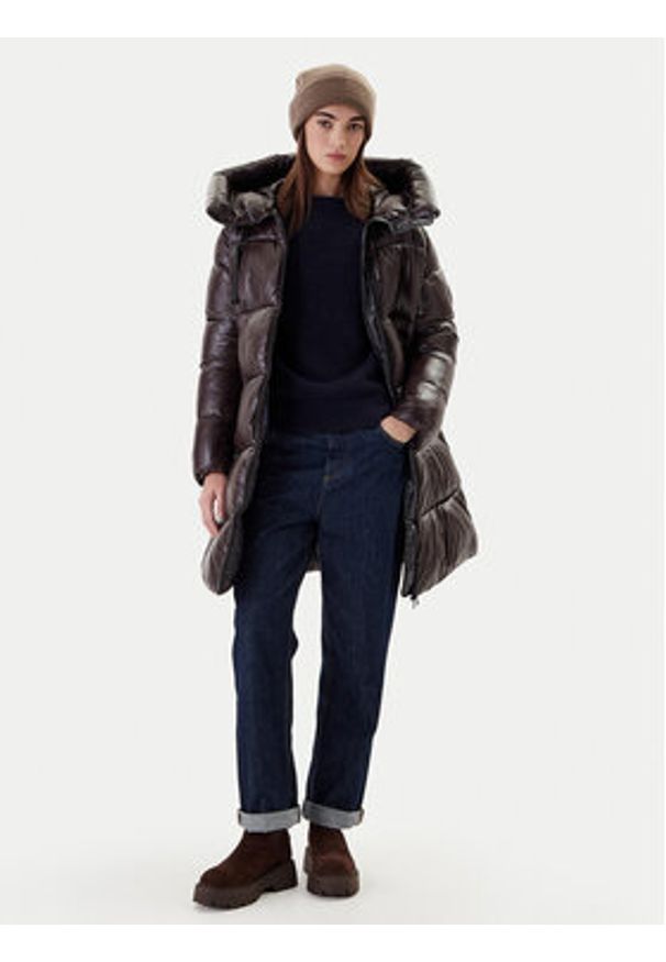 Save The Duck Kurtka zimowa D45510W LOVE21 Brązowy Regular Fit. Kolor: brązowy. Materiał: syntetyk. Sezon: zima