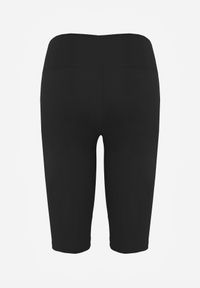 Renee - Czarne Szorty Bikery High Waist z Wyszczuplającym Pasem Briarrose. Okazja: na co dzień. Stan: podwyższony. Kolor: czarny. Materiał: len. Styl: sportowy, casual #5