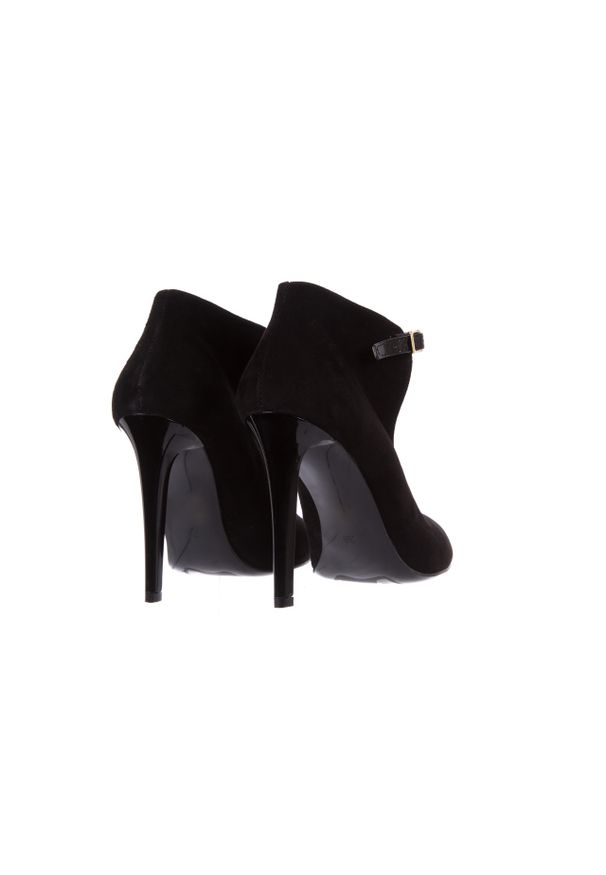 Szpilki Bayla-097 ZL6998-322 Czarny, Skóra naturalna. Kolor: czarny. Materiał: zamsz. Szerokość cholewki: normalna. Obcas: na szpilce. Styl: elegancki. Wysokość obcasa: średni