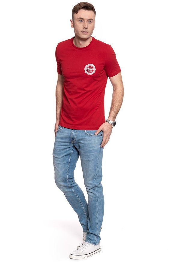 Mustang - MĘSKI T-SHIRT MUSTANG ALEX C PRINT 1009037 7202. Wzór: nadruk
