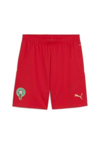 Puma - Męskie szorty Maroko 2025 PUMA Red Archive Green. Kolor: czerwony, wielokolorowy, zielony