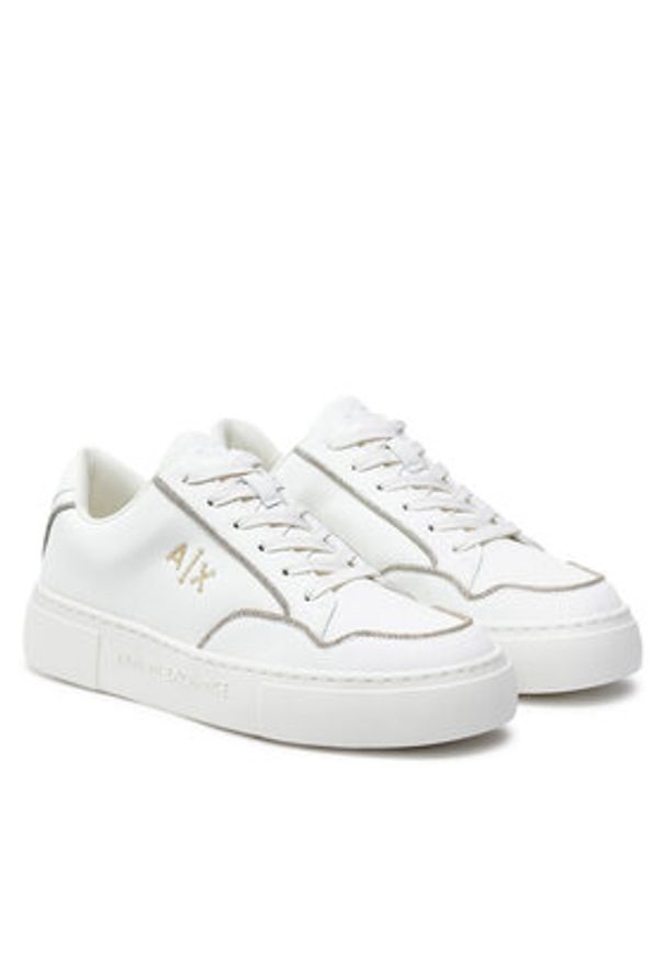 Armani Exchange Sneakersy XDX160 XV888 T779 Biały. Kolor: biały. Materiał: skóra