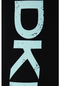 DKNY - Dkny Szorty damskie kolor czarny z nadrukiem high waist. Stan: podwyższony. Kolor: czarny. Materiał: dzianina. Wzór: nadruk #3