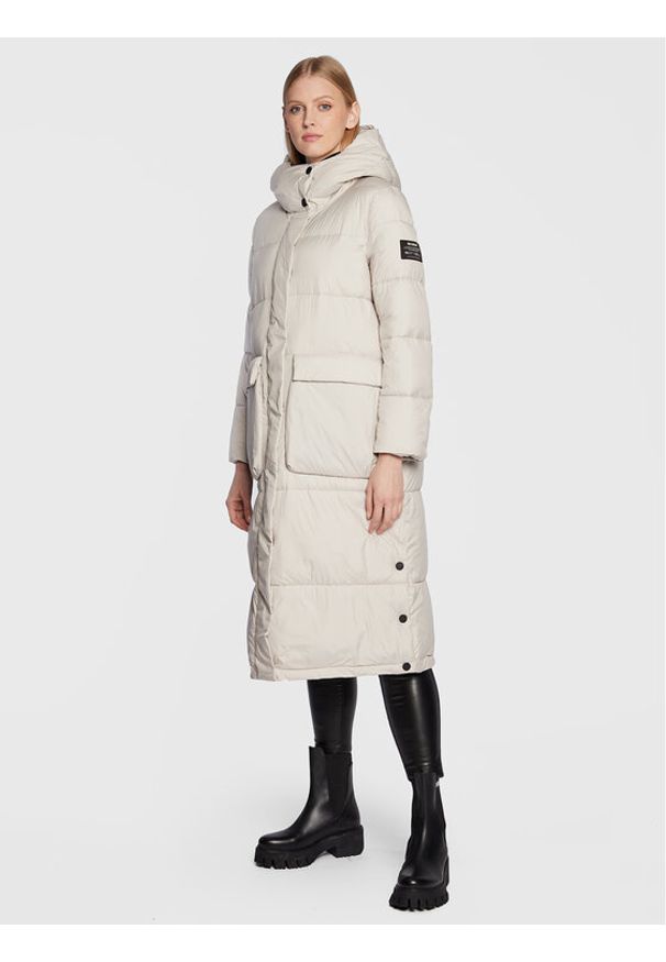 Ecoalf Płaszcz zimowy Siba GAJKSIBAL9870WW22 Écru Regular Fit. Materiał: syntetyk. Sezon: zima