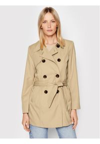 only - ONLY Trencz Valerie 15191821 Beżowy Regular Fit. Kolor: beżowy. Materiał: syntetyk #1