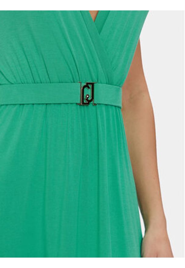 Liu Jo Sukienka codzienna VA4112 JS360 Zielony Regular Fit. Okazja: na co dzień. Kolor: zielony. Materiał: wiskoza. Typ sukienki: proste. Styl: casual