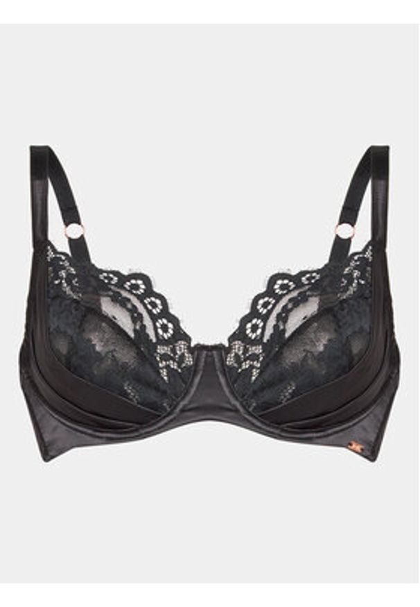 Hunkemöller Biustonosz z fiszbiną Jacqueline 202047 Czarny. Kolor: czarny. Materiał: syntetyk