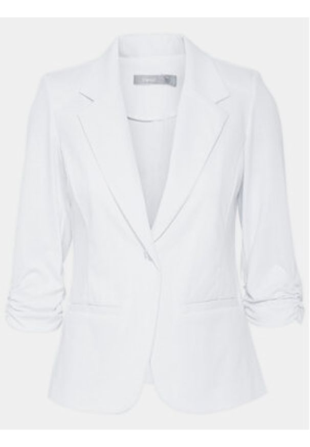 Fransa Marynarka 20604689 Biały Regular Fit. Kolor: biały. Materiał: syntetyk