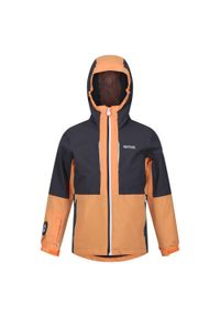 Hydrate VIII Regatta dziecięca kurtka przeciwdeszczowa 3 w 1 LED. Kolor: różowy, szary, wielokolorowy, pomarańczowy. Materiał: poliester. Styl: sportowy. Sport: turystyka piesza #1