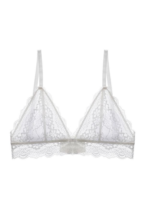 Intica - Braletka z koronki z regulowanymi ramiączkami Josselyn. Kolor: biały. Materiał: koronka. Wzór: koronka