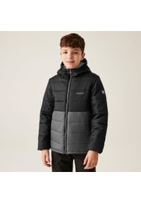 Regatta - Lofthouse VIII Dziecięca kurtka turystyczna z przegrodami. Kolor: szary, wielokolorowy, czarny. Styl: młodzieżowy, sportowy. Sport: turystyka piesza #1