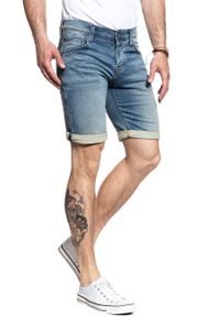 Mustang - SPODENKI MUSTANG Chicago Short DENIM BLUE 1007754 5000 103. Materiał: denim #6