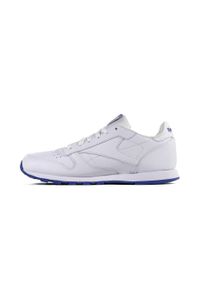 Buty do chodzenia dla dzieci Reebok Classic Leather. Zapięcie: sznurówki. Kolor: biały. Materiał: tkanina, materiał, skóra, syntetyk. Szerokość cholewki: normalna. Model: Reebok Classic. Sport: turystyka piesza