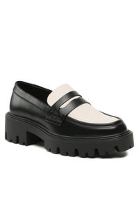 Loafersy ONLY Shoes Onlbetty-4 15288063 Black/White Tong. Kolor: czarny. Materiał: skóra