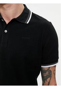 Geox Polo M4510Q T2649 F9000 Czarny Regular Fit. Typ kołnierza: polo. Kolor: czarny. Materiał: bawełna #5