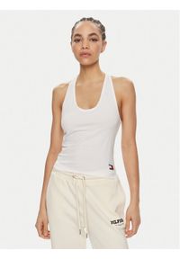 TOMMY HILFIGER - Tommy Hilfiger Komplet 2 topów UW0UW05014 Biały Slim Fit. Kolor: biały. Materiał: bawełna