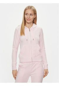 Juicy Couture Bluza Robertson JCAP176 Różowy Slim Fit. Kolor: różowy. Materiał: syntetyk #1