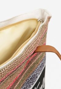 Renee - Beżowo-Różowa Torebka Typu Shopper na Plażę z Jedną Komorą Gomeissa. Kolor: różowy. Sezon: lato #3