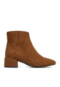 Clara Barson Botki CEO-CD24038-4 Bordowy. Kolor: czerwony. Materiał: materiał