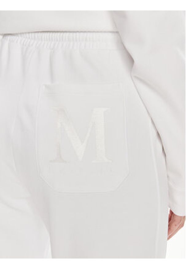 Max Mara Leisure Spodnie dresowe Markus 2416781038 Biały Regular Fit. Kolor: biały. Materiał: bawełna, syntetyk