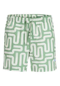 Jack & Jones Szorty kąpielowe Maui Sand 12291428 Zielony Regular Fit. Kolor: zielony. Materiał: syntetyk #5