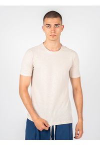 Xagon Man T-Shirt "Lino" | P2308 2JX 2405 | Mężczyzna | Beżowy. Okazja: na co dzień. Kolor: beżowy. Materiał: bawełna, len. Styl: casual #3