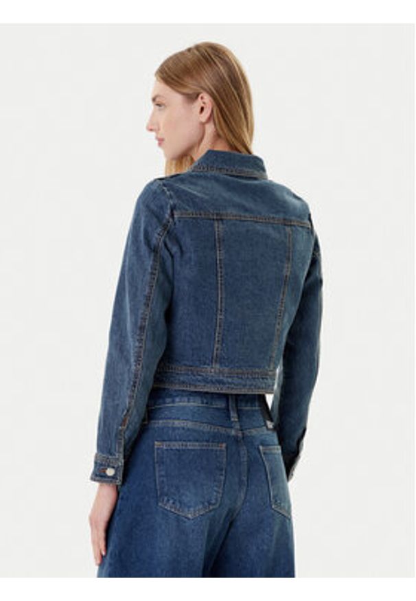 Morgan Kurtka jeansowa 252-GPERF Granatowy Regular Fit. Kolor: niebieski. Materiał: bawełna
