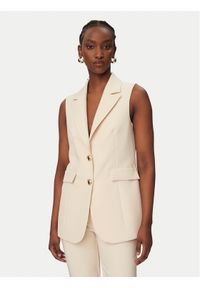 Rinascimento Kamizelka garniturowa CFC0128645003 Beżowy Regular Fit. Kolor: beżowy. Materiał: syntetyk #1