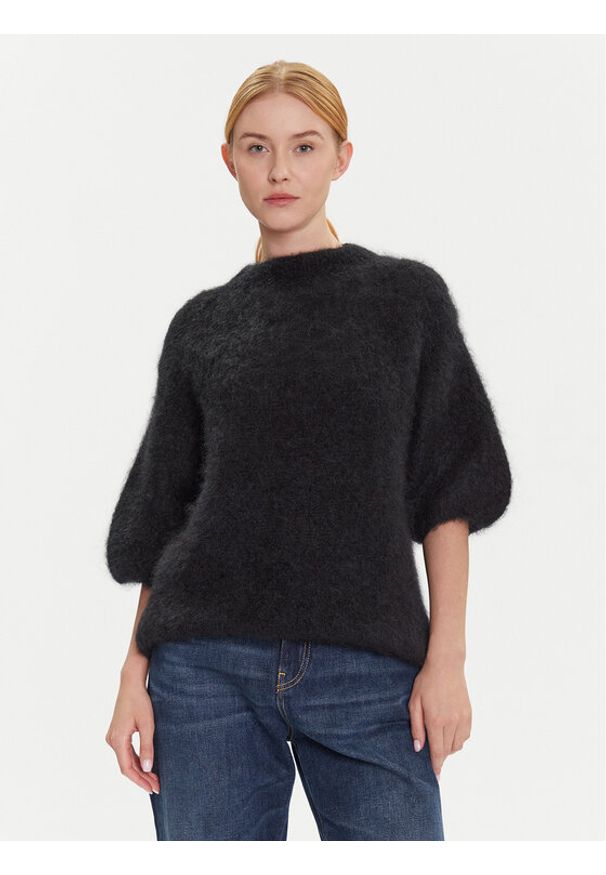 Dixie Sweter M277Y101A Czarny Relaxed Fit. Kolor: czarny. Materiał: syntetyk
