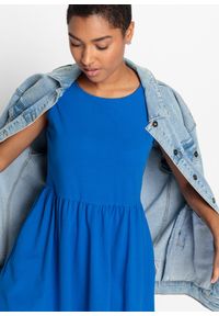 bonprix - Sukienka z kieszeniami, z czystej bawełny. Kolor: niebieski. Materiał: bawełna #3