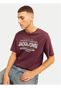 Jack & Jones - Jack&Jones T-Shirt Jeans 12256779 Czerwony Standard Fit. Kolor: czerwony. Materiał: bawełna #3