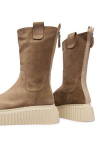 AGL Botki Milagros D751503PGKI014G588 Brązowy. Kolor: brązowy. Materiał: skóra, zamsz #4