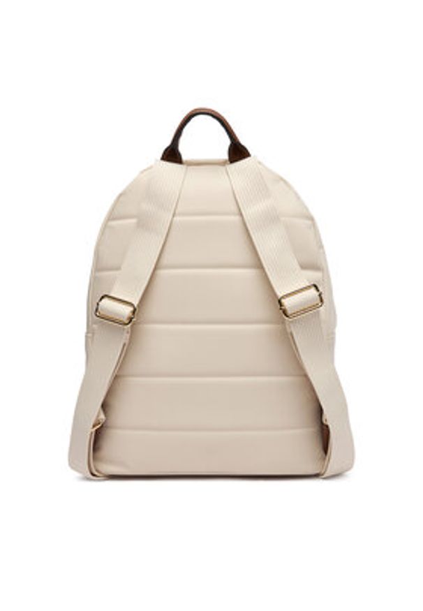 TOMMY HILFIGER - Tommy Hilfiger Plecak Popette Dome Backpack AW0AW17939 Écru. Kolor: kremowy. Materiał: skóra