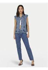 only - ONLY Kamizelka Kennedy 15278041 Niebieski Regular Fit. Kolor: niebieski. Materiał: jeans, bawełna