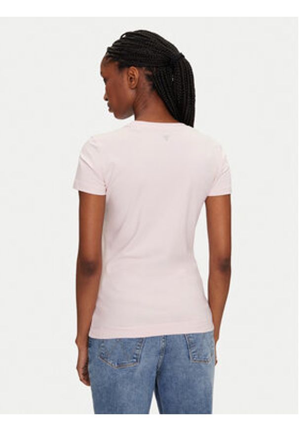 Guess T-Shirt 172941 Różowy Classic Fit. Kolor: różowy. Materiał: bawełna