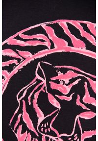 Just Cavalli - JUST CAVALLI Czarny damski t-shirt R Tiger Round Flock, Rozmiar XS. Kolor: czarny #3